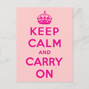 Ruhe bewahren und weiter fahren postkarte