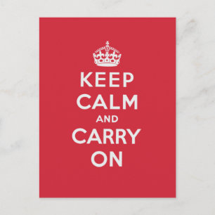 Ruhe bewahren und weiter fahren postkarte
