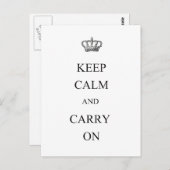 Ruhe bewahren und weiter fahren postkarte (Vorne/Hinten)