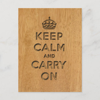 Ruhe bewahren und weiter fahren postkarte