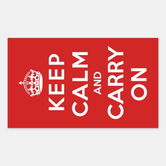 Ruhe bewahren und weiter fahren rechteckiger aufkleber (Vorderseite)