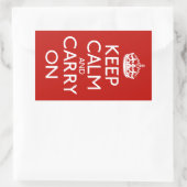 Ruhe bewahren und weiter fahren rechteckiger aufkleber (Tasche)