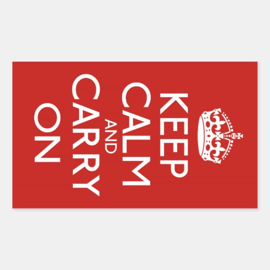 Ruhe bewahren und weiter fahren rechteckiger aufkleber (Vorderseite)