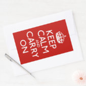 Ruhe bewahren und weiter fahren rechteckiger aufkleber (Umschlag)