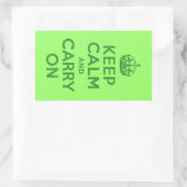 Ruhe bewahren und weiter fahren rechteckiger aufkleber (Tasche)