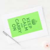 Ruhe bewahren und weiter fahren rechteckiger aufkleber (Umschlag)