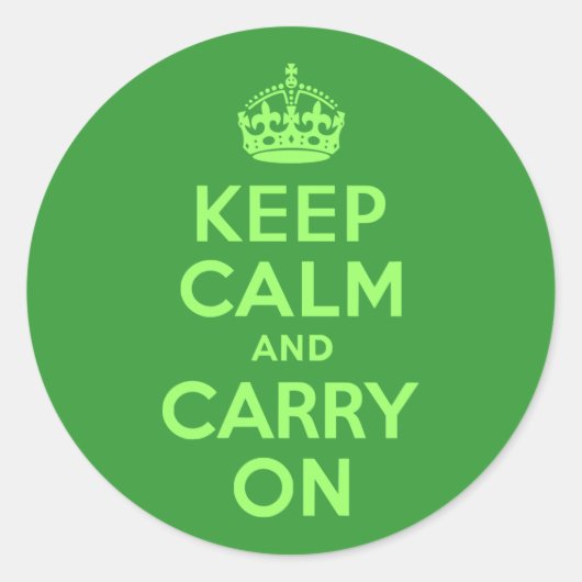 Ruhe bewahren und weiter fahren runder aufkleber (Vorderseite)
