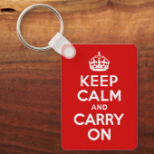 Ruhe bewahren und weiter fahren schlüsselanhänger (Vorderseite)