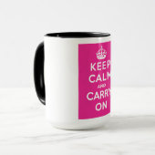 Ruhe bewahren und weiter fahren tasse (Vorderseite Links)