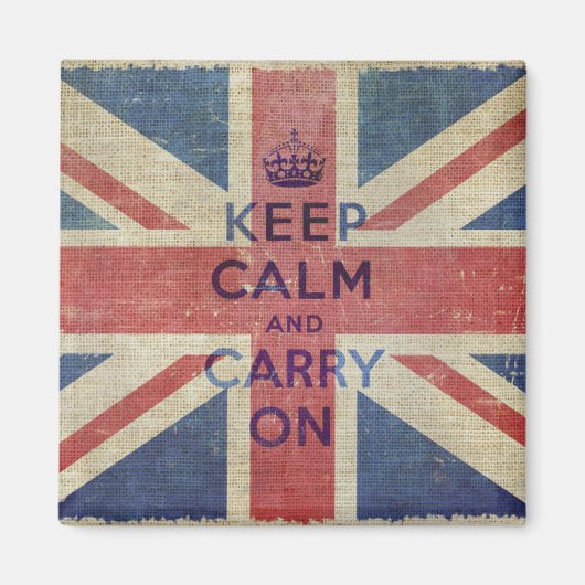 Ruhe bewahren und weiter fahren | UK-Flagge Magnet (Vorne)