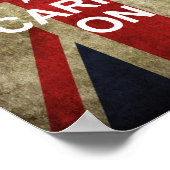 Ruhe bewahren und weiter tragen - Britische Flagge Poster (Ecke)