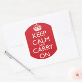 Ruhe bewahren und weiter tragen: Motor rot Runder Aufkleber (Umschlag)