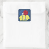 Ruhe bewahren und weiterfahren. Ukraine Quadratischer Aufkleber (Tasche)