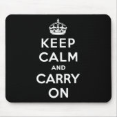 Ruhe bewahren und weiterführen (Schwarzes Design) Mousepad (Vorne)