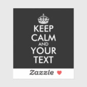 Ruhe bewahren und weitermachen - Ihre eigene Kraft Aufkleber (Blatt)