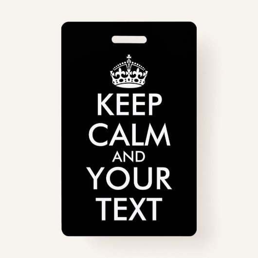 Ruhe bewahren und weitermachen - Ihre eigene Kraft Ausweis (Vorderseite)