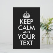 Ruhe bewahren und weitermachen - Ihre eigene Kraft Briefpapier (Stehend Vorderseite)