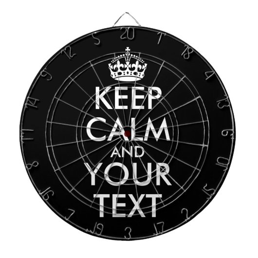 Ruhe bewahren und weitermachen - Ihre eigene Kraft Dartscheibe (vorne)