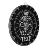 Ruhe bewahren und weitermachen - Ihre eigene Kraft Dartscheibe (Vorderseite Links)