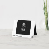 Ruhe bewahren und weitermachen - Ihre eigene Kraft Karte (Rückseite)