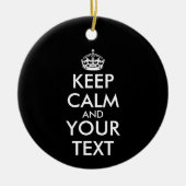 Ruhe bewahren und weitermachen - Ihre eigene Kraft Keramik Ornament (Vorne)
