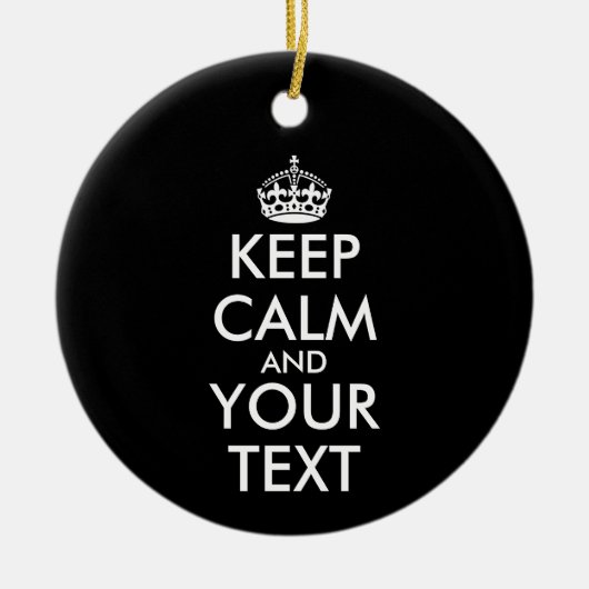 Ruhe bewahren und weitermachen - Ihre eigene Kraft Keramik Ornament (Vorne)