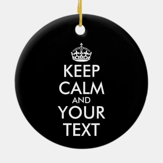 Ruhe bewahren und weitermachen - Ihre eigene Kraft Keramik Ornament (Hinten)