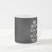 Ruhe bewahren und weitermachen - Ihre eigene Kraft Mattglastasse (VorderseiteRechts)