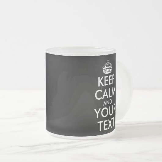 Ruhe bewahren und weitermachen - Ihre eigene Kraft Mattglastasse (VorderseiteRechts)