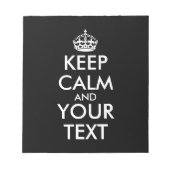 Ruhe bewahren und weitermachen - Ihre eigene Kraft Notizblock (Vorderseite)