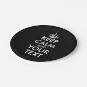 Ruhe bewahren und weitermachen - Ihre eigene Kraft Pappteller (Schrägansicht)