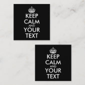 Ruhe bewahren und weitermachen - Ihre eigene Kraft Quadratische Visitenkarte (Vorne/Hinten)