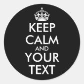 Ruhe bewahren und weitermachen - Ihre eigene Kraft Runder Aufkleber (Vorderseite)