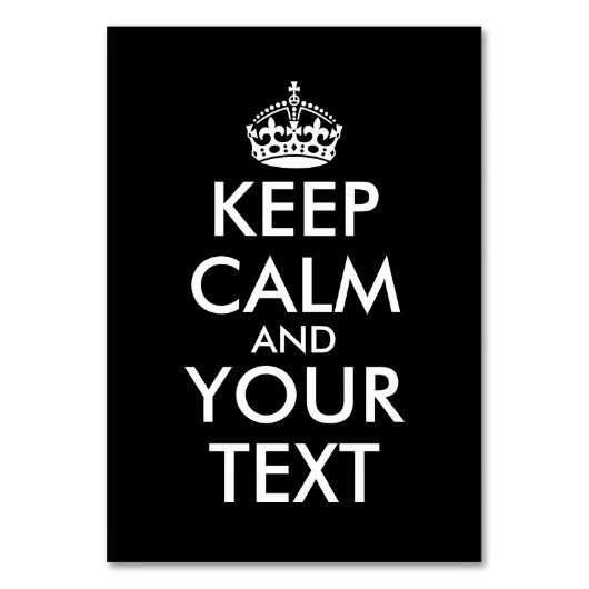 Ruhe bewahren und weitermachen - Ihre eigene Kraft Tischnummer (Vorderseite)