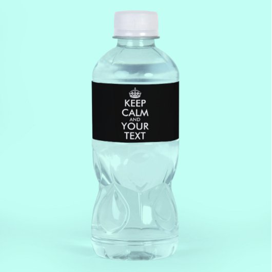 Ruhe bewahren und weitermachen - Ihre eigene Kraft Wasserflaschenetikett