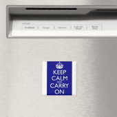 Ruhe bewahren und weitermachen: Navy Blue Magnet (In Situ (Geschirrspüler))