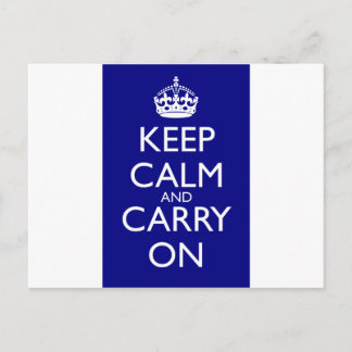 Ruhe bewahren und weitermachen: Navy Blue Postkarte