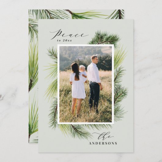 Ruhe bis 2020 Weihnachten mit modernem Pinienwald (Vorne/Hinten)