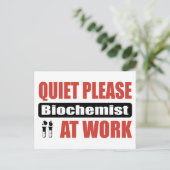 Ruhe bitte Biochemie am Arbeitsplatz Postkarte (Stehend Vorderseite)