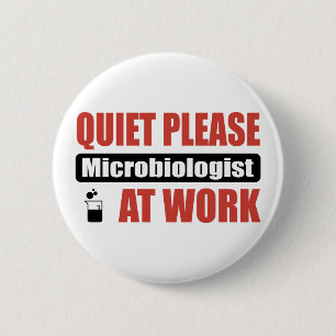 Ruhe-bitte Biologe bei der Arbeit Button