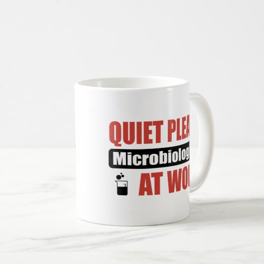 Ruhe-bitte Biologe bei der Arbeit Kaffeetasse (VorderseiteRechts)