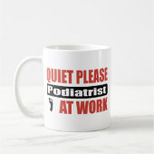Ruhe-bitte Fußarzt bei der Arbeit Kaffeetasse (Links)