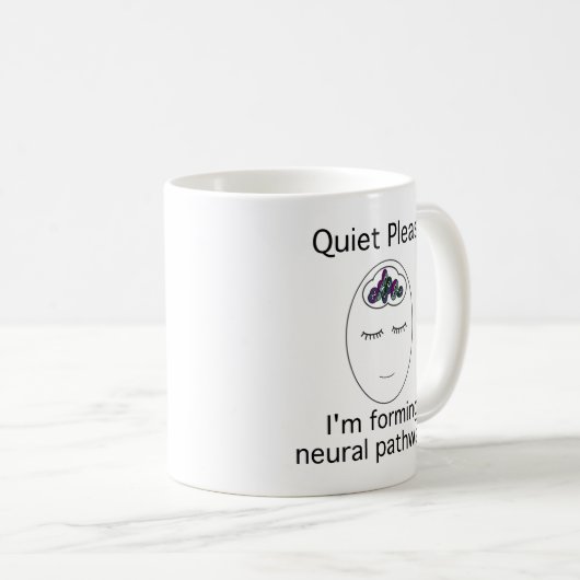 Ruhe bitte: Ich bilde neurale Bahnen Kaffeetasse (VorderseiteRechts)