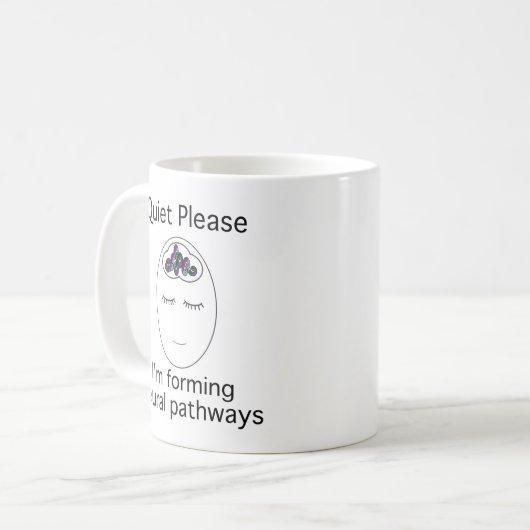 Ruhe bitte: Ich bilde neurale Bahnen Kaffeetasse (Vorderseite Links)