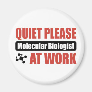 Ruhe-bitte Molekularbiologe bei der Arbeit Magnet