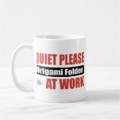 Ruhe bitte Origami Ordner bei der Arbeit Kaffeetasse (Links)