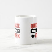 Ruhe-bitte Tee-Trinker bei der Arbeit Kaffeetasse (Mittel)