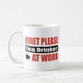 Ruhe-bitte Tee-Trinker bei der Arbeit Kaffeetasse (Links)