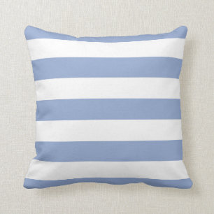 Ruhe blau u. Weiß Striped Kissen