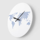 Ruhe-blaue Weltkarte-Wanduhr Große Wanduhr (Winkel)